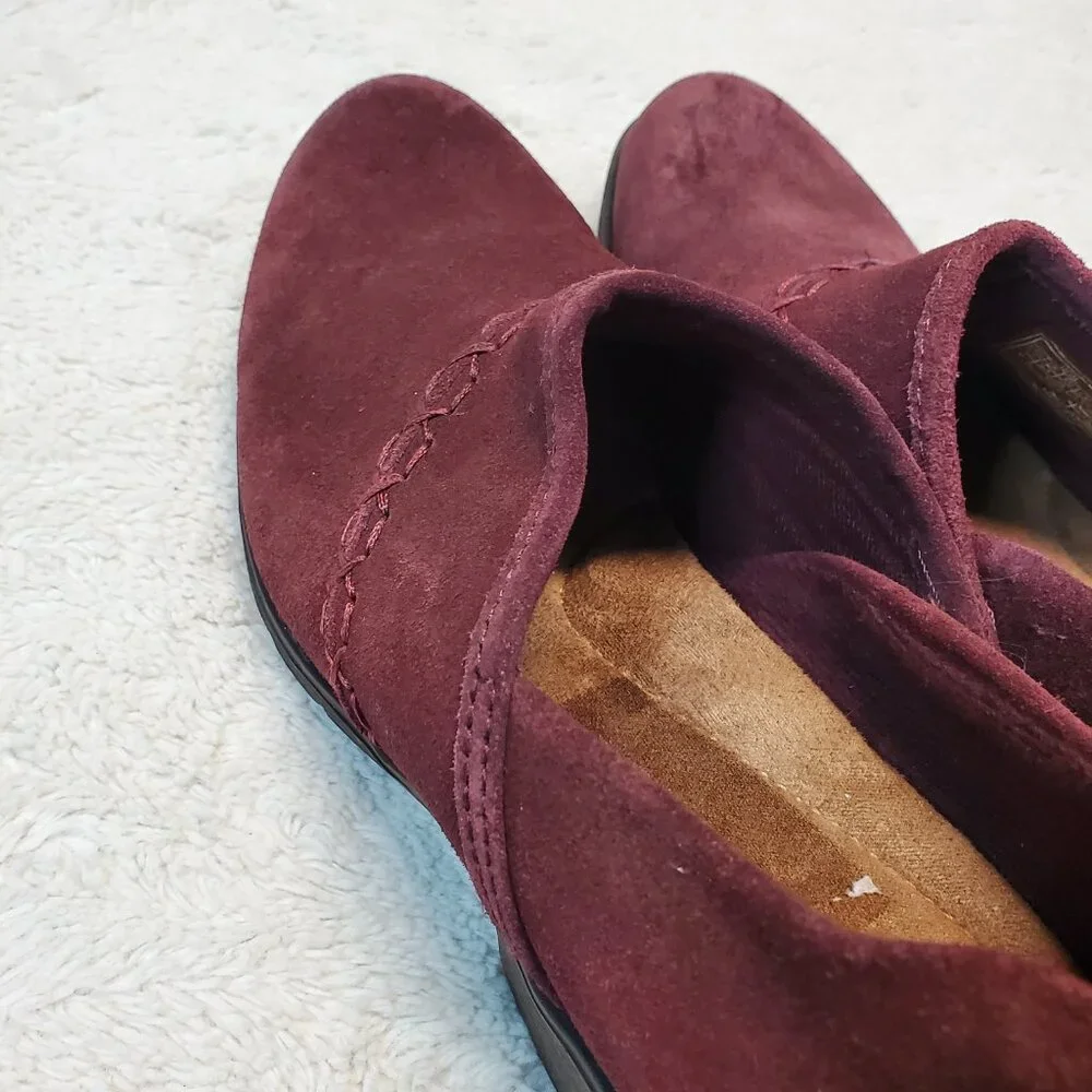 Earth‎ Spirit Burgundy Red Suede Heeled Shoes 8.5 Celestial Bohemian Cottagecore